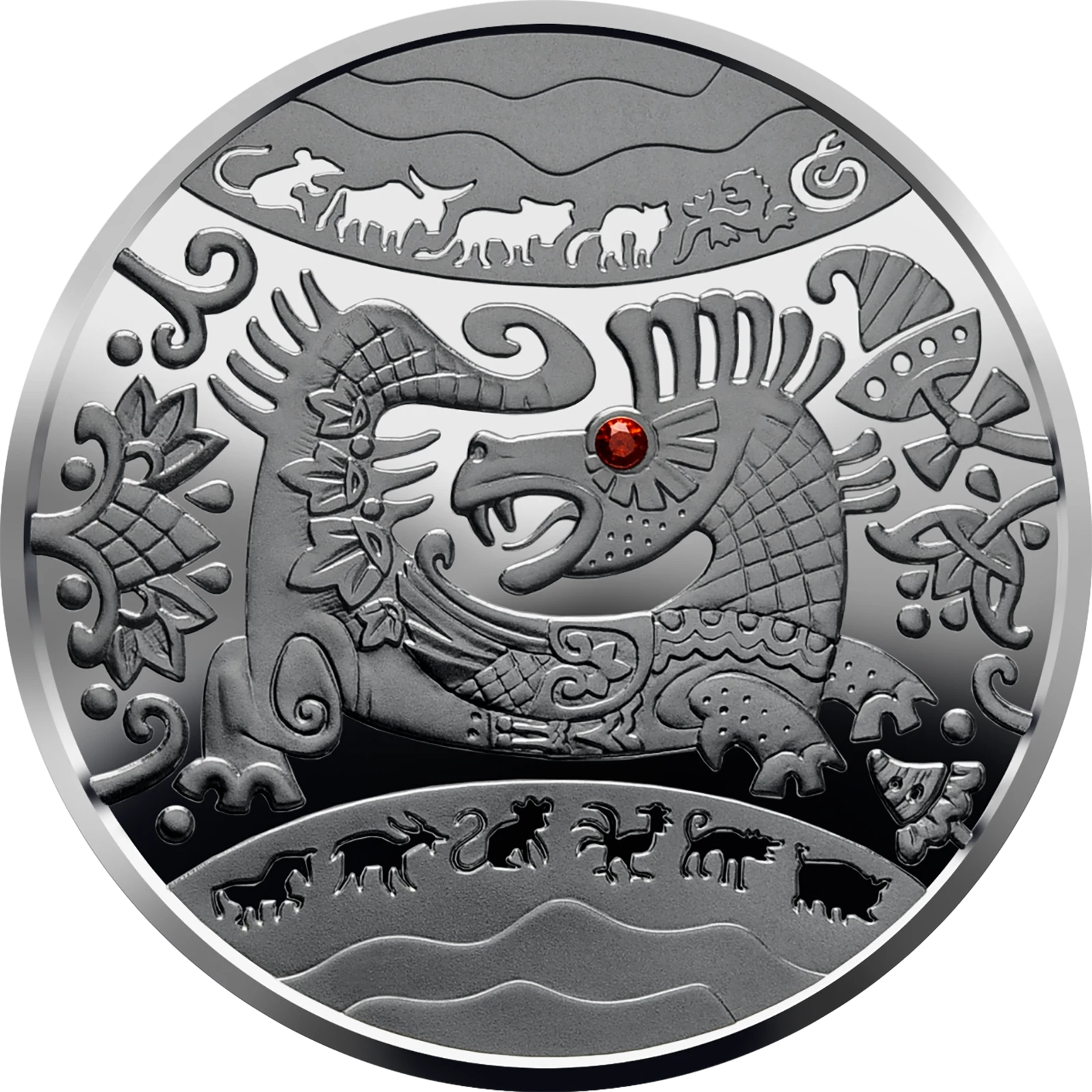 Реверс монети срібла «Срібна монета Рік Дракона», 2011 рік, 5 ₴