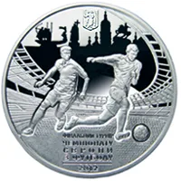 Срібна монета Фінальний турнір чемпіонату Європи з футболу 2012. Місто Київ 10 грн.