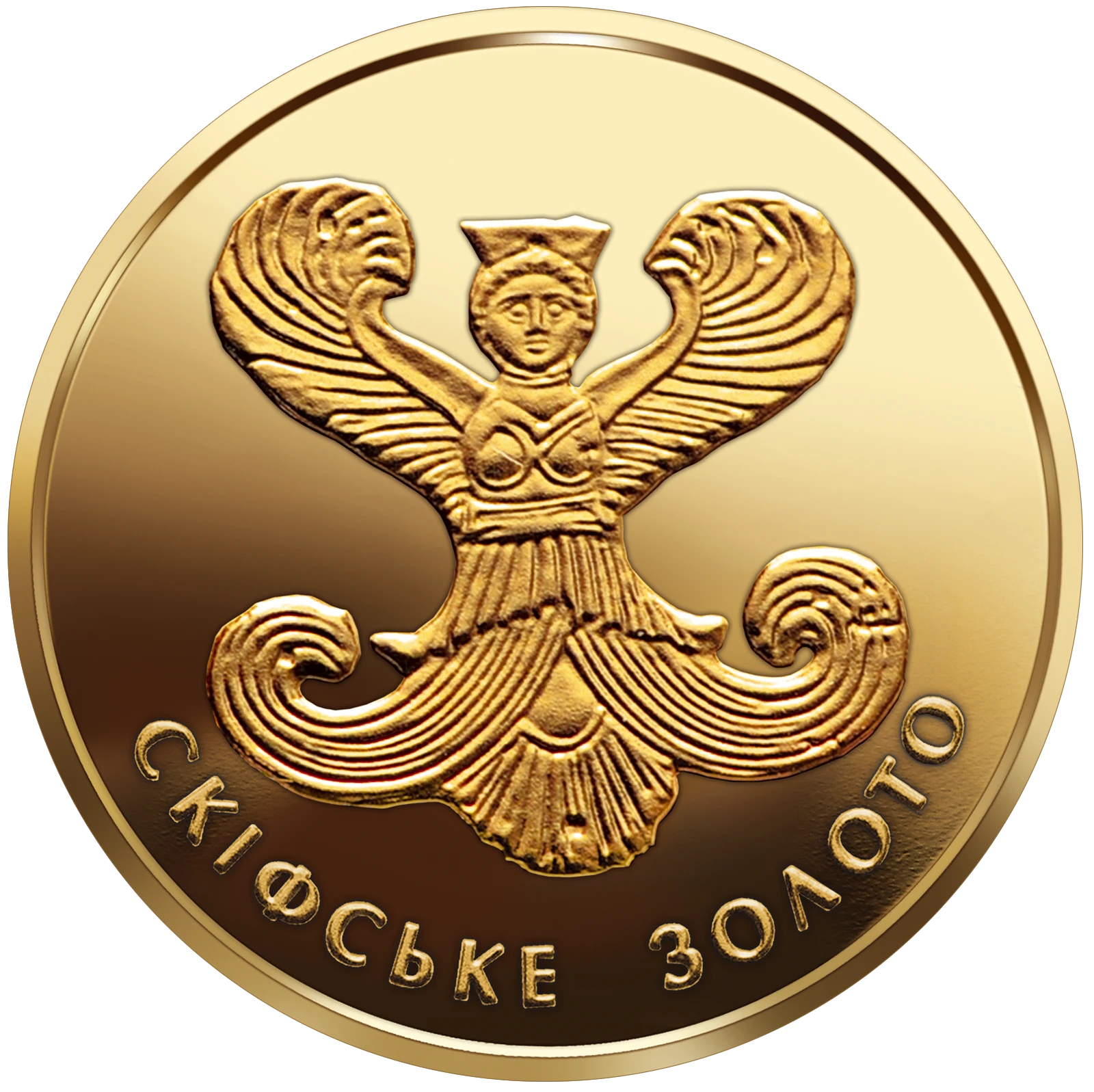 Реверс монети золота «Золота монета Скіфське золото (богиня Апі)», 2008 рік, 2 ₴