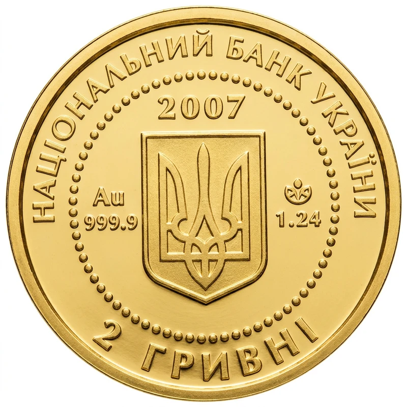 Аверс монети золота «Золота монета Байбак», 2007 рік, 2 ₴