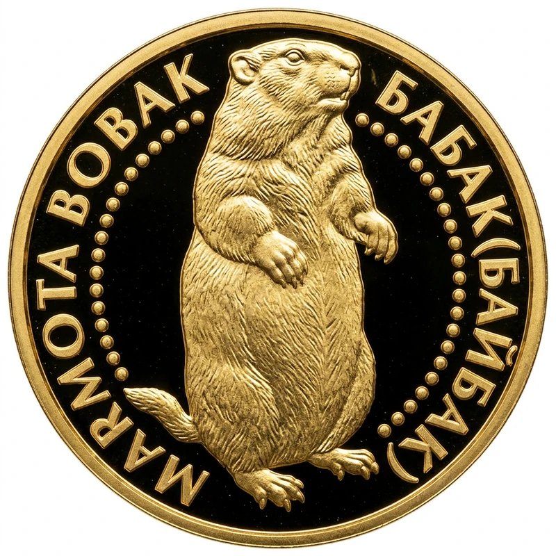 Реверс монети золота «Золота монета Байбак», 2007 рік, 2 ₴