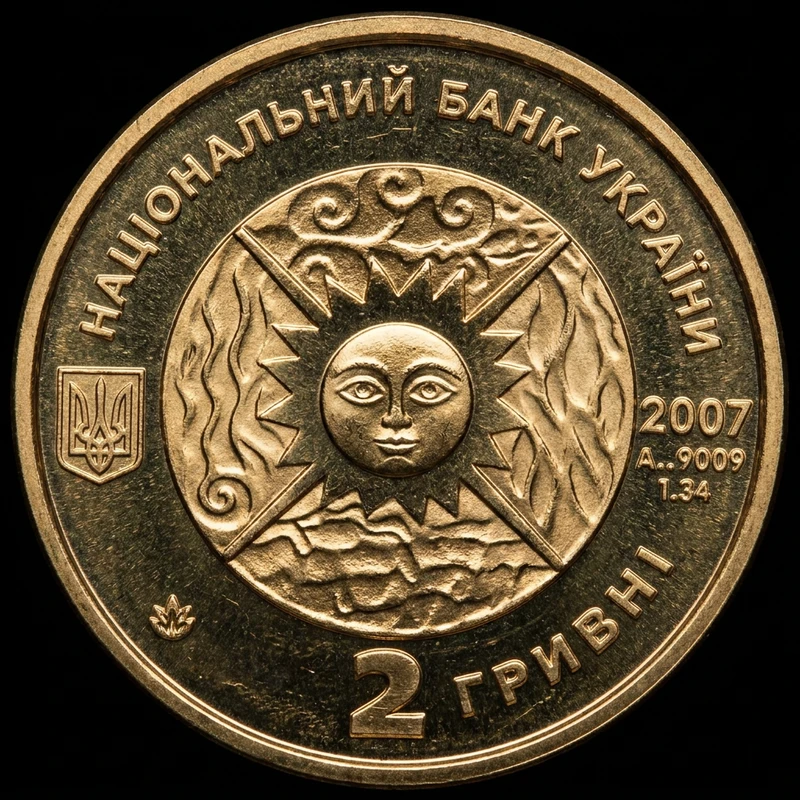 Аверс монети золота «Золота монета Риби», 2007 рік, 2 ₴