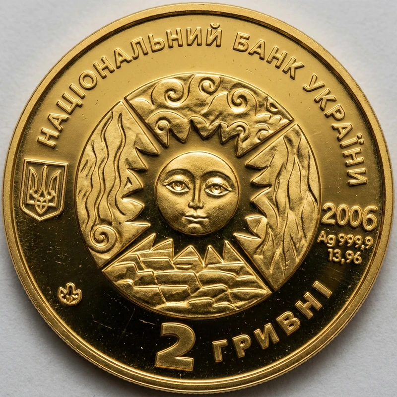 Аверс монети золота «Золота монета Овен», 2006 рік, 2 ₴