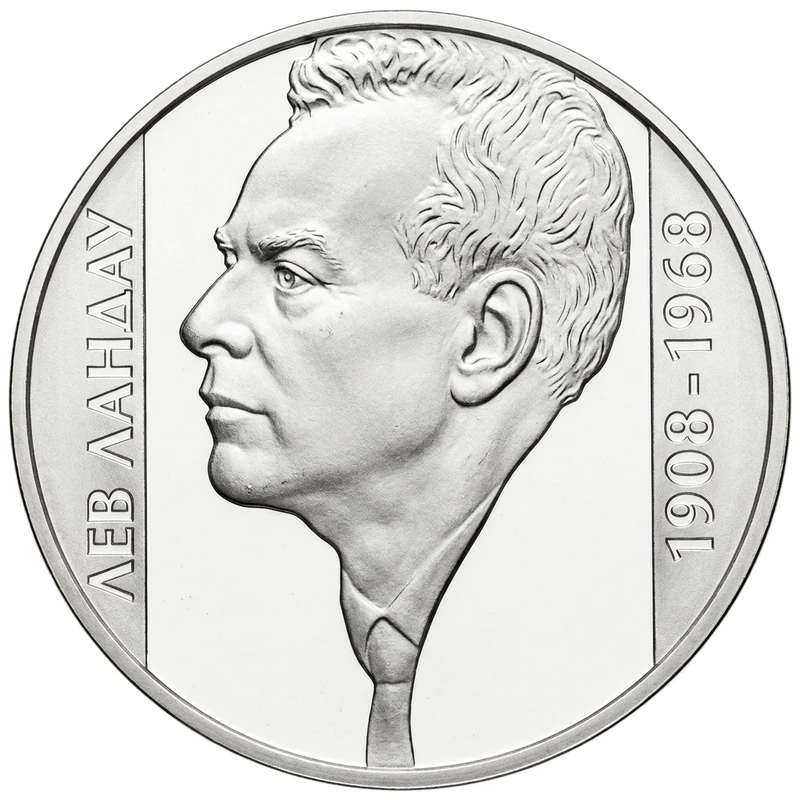 Реверс монети нейзильберу «Монета Лев Ландау», 2008 рік, 2 ₴