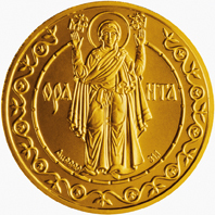 Реверс монети золота «Золота монета Оранта (500)», 1997 рік, 500 ₴