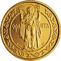 Реверс монети золота «Золота монета Оранта (250)», 1997 рік, 250 ₴