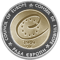 Реверс монети біметалу «Монета 60 років Раді Європи», 2009 рік, 5 ₴