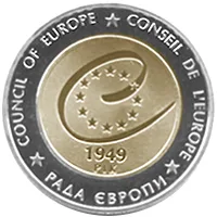 Монета 60 років Раді Європи 5 грн.
