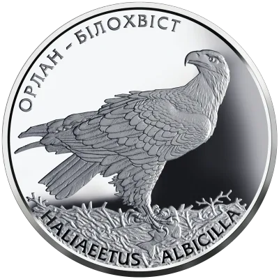Срібна монета Орлан-білохвіст 10 грн.