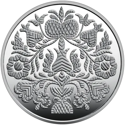 Срібна монета Орьнек. Кримськотатарський орнамент 10 грн.