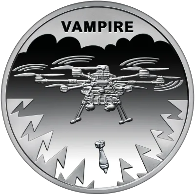Монета `Українська бавовна. БПЛА "Vampire"` у сувенірному пакованні 5 грн.